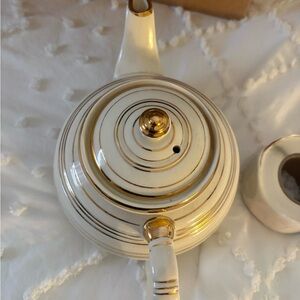 Elegant Gold and Cream Teapot Sandler China England